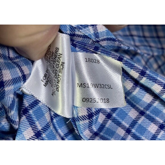 Peter Millar Crown Finish Shirt Mens XL Check Plaid Button Up Flannel Dress - Picture 13 of 13